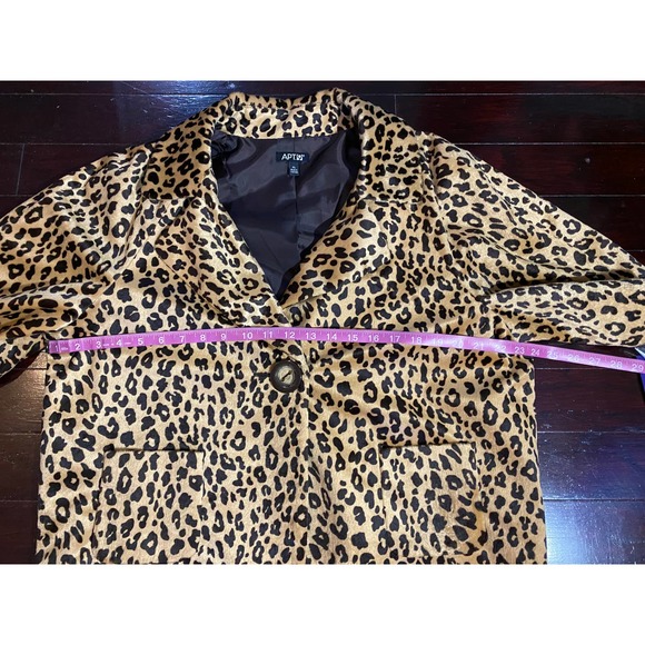 Apt 9 Retro Jacket Windbreaker 60's Style XL Leopard Print Fall Spring New Tags - Picture 8 of 10